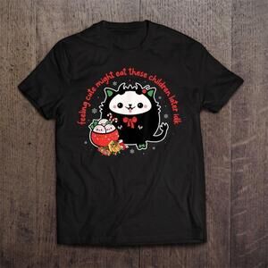 Funny Christmas Krampus Feeling Cute Creepy Kawaii Goth Pjs Tee